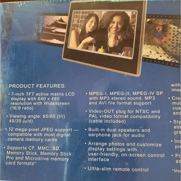 NWT  7 " LCD  DISPLAY DIGITAL  PHOTO FRAME - Picture 6 of 7